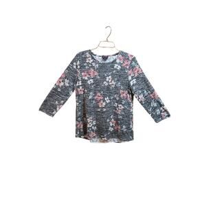 Van Heusen Gray Floral Women’s Top - Size M